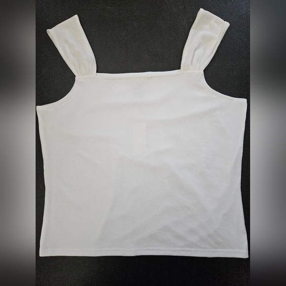 NWT - Imagio - Sheer Straps -  Lined Body - White Tank Top Jersey - Size XL - Picture 1 of 6